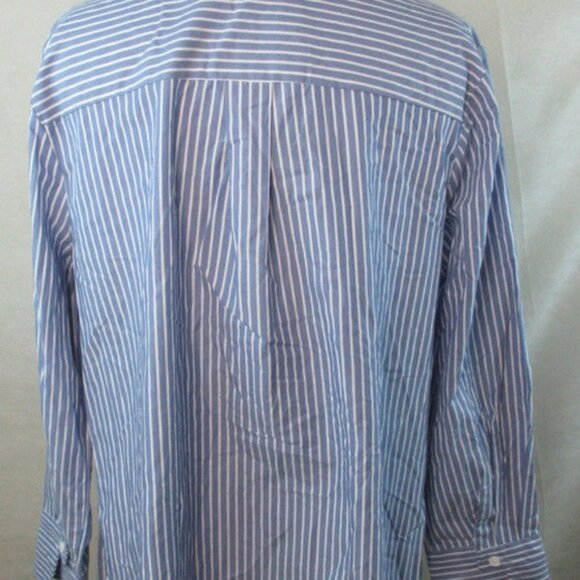 AVA VIV WOMENS PLUS SZ BUTTON DOWN SHIRT TOP STRIP - Picture 4 of 5